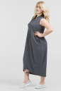Летнее платье  мешок серого цвета 2539-1.101 No4|интернет-магазин vvlen.com