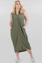 Повседневное платье балахон хаки цвета 2539-1.101 No4|интернет-магазин vvlen.com