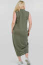 Повседневное платье балахон хаки цвета 2539-1.101 No5|интернет-магазин vvlen.com