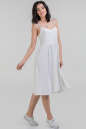 Летнее платье с расклешённой юбкой молочного цвета 2686.102 No0|интернет-магазин vvlen.com