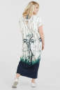Летнее платье оверсайз молочного с синим цвета 2665-1.5 No4|интернет-магазин vvlen.com