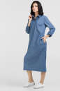 Повседневное платье рубашка голубого цвета 2677.9 No1|интернет-магазин vvlen.com