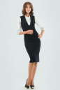 Офисное платье футляр черного цвета 540.1 No0|интернет-магазин vvlen.com