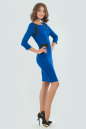 Повседневное платье футляр электрика цвета 1578-1.47 No1|интернет-магазин vvlen.com