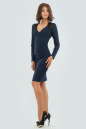 Коктейльное платье футляр темно-синего цвета 406.47 No1|интернет-магазин vvlen.com