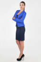 Офисное платье футляр синего с голубым цвета 2346.85 No2|интернет-магазин vvlen.com