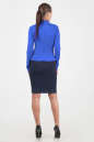Офисное платье футляр синего с голубым цвета 2346.85 No3|интернет-магазин vvlen.com