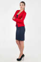 Офисное платье футляр синего с красным цвета 2346.85 No2|интернет-магазин vvlen.com