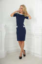 Офисное платье футляр темно-синего цвета 1993.2 No2|интернет-магазин vvlen.com