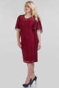 Летнее платье футляр бордового цвета 1-348 No1|интернет-магазин vvlen.com