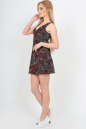 Летнее платье трапеция бордового c черным цвета 433.17 No2|интернет-магазин vvlen.com