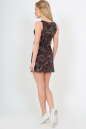 Летнее платье трапеция бордового c черным цвета 433.17 No3|интернет-магазин vvlen.com