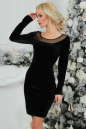 Коктейльное платье футляр черного цвета 2453.26 No0|интернет-магазин vvlen.com