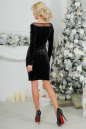 Коктейльное платье футляр черного цвета 2453.26 No3|интернет-магазин vvlen.com