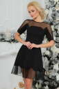 Коктейльное платье с расклешённой юбкой черного цвета 2454.47 No0|интернет-магазин vvlen.com