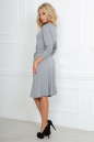 Повседневное платье с расклешённой юбкой светло-серого цвета 2476.65 No2|интернет-магазин vvlen.com
