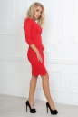 Повседневное платье футляр красного цвета 2489.47 No2|интернет-магазин vvlen.com