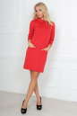 Офисное платье футляр красного цвета 2494.47 No1|интернет-магазин vvlen.com
