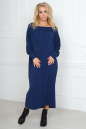 Платье оверсайз синего цвета 2491.17 No0|интернет-магазин vvlen.com