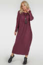 Платье оверсайз бордового цвета 2801.17 No0|интернет-магазин vvlen.com