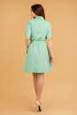 Офисное платье с расклешённой юбкой мятного цвета 2320.83 No4|интернет-магазин vvlen.com