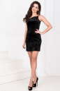 Коктейльное платье-комбинация черного цвета 1000.22 No1|интернет-магазин vvlen.com