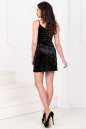 Коктейльное платье-комбинация черного цвета 1000.22 No2|интернет-магазин vvlen.com