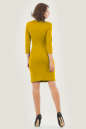 Офисное платье футляр горчичного цвета 1578-1.47 No2|интернет-магазин vvlen.com