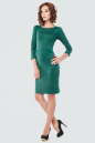 Коктейльное платье футляр темно-зеленого цвета 1578-2.47 No0|интернет-магазин vvlen.com