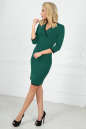 Повседневное платье футляр темно-зеленого цвета 2502.47 No2|интернет-магазин vvlen.com