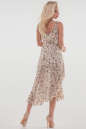 Летнее платье с длинной юбкой бежевого цвета 115vl1 No2|интернет-магазин vvlen.com