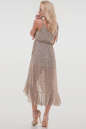 Летнее платье с длинной юбкой серого с оранжевым цвета 116vl1 No2|интернет-магазин vvlen.com
