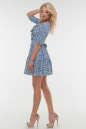 Летнее платье с длинной юбкой синего цвета 16121vl1 No1|интернет-магазин vvlen.com