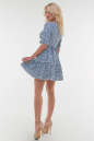 Летнее платье с длинной юбкой синего цвета 16121vl1 No2|интернет-магазин vvlen.com
