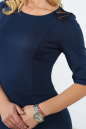 Коктейльное платье с расклешённой юбкой темно-синего цвета 2506.47 No4|интернет-магазин vvlen.com