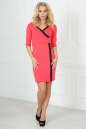 Офисное платье футляр розового цвета 1879-1.47 No1|интернет-магазин vvlen.com