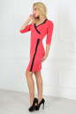 Офисное платье футляр розового цвета 1879-1.47 No2|интернет-магазин vvlen.com