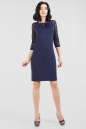 Офисное платье футляр темно-синего цвета 2528.47 No1|интернет-магазин vvlen.com