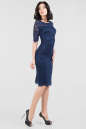 Коктейльное платье футляр темно-синего цвета 2670.12 No1|интернет-магазин vvlen.com