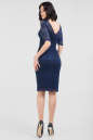 Коктейльное платье футляр темно-синего цвета 2670.12 No2|интернет-магазин vvlen.com