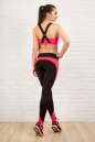 Лосины для фитнеса черного с розовым цвета 2311.67 No5|интернет-магазин vvlen.com
