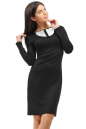 Офисное платье футляр черного цвета 1147.41 No0|интернет-магазин vvlen.com