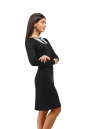 Офисное платье футляр черного цвета 1147.41 No2|интернет-магазин vvlen.com