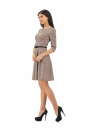 Повседневное платье с расклешённой юбкой бежевого цвета 2281.41 No2|интернет-магазин vvlen.com