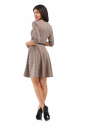 Повседневное платье с расклешённой юбкой бежевого цвета 2281.41 No3|интернет-магазин vvlen.com