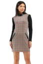 Офисное платье футляр бежевого цвета 2279.41 No1|интернет-магазин vvlen.com