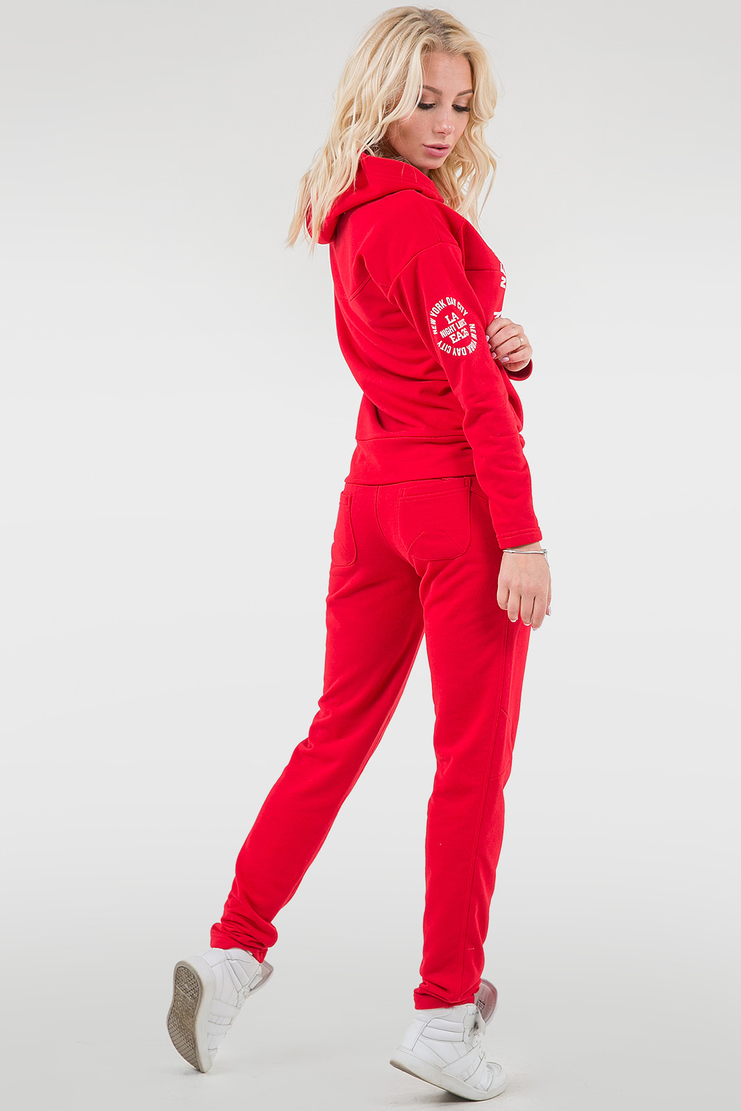Красный спортивный костюм женский адидас