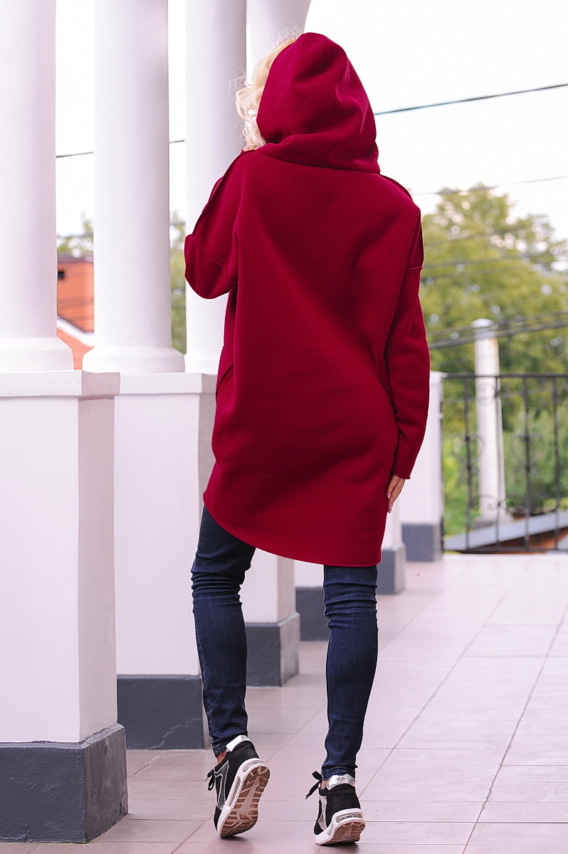 Красный свитшот женский с чем носить